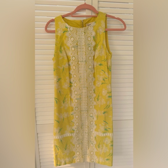 Eliza J sheath dress yellow size 4 - Picture 1 of 4